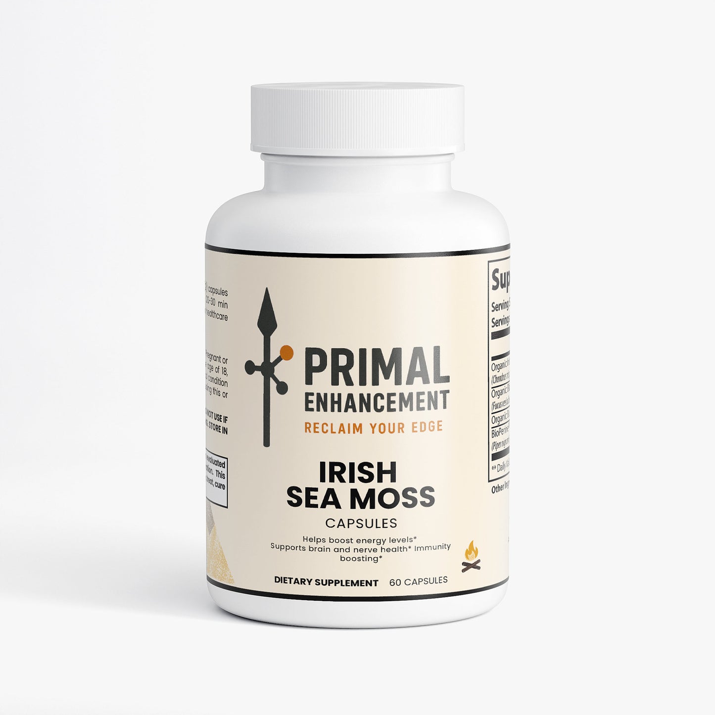 Testosterone Stack - Primal Vitality, Herbal Ashwagandha, and Irish Sea Moss
